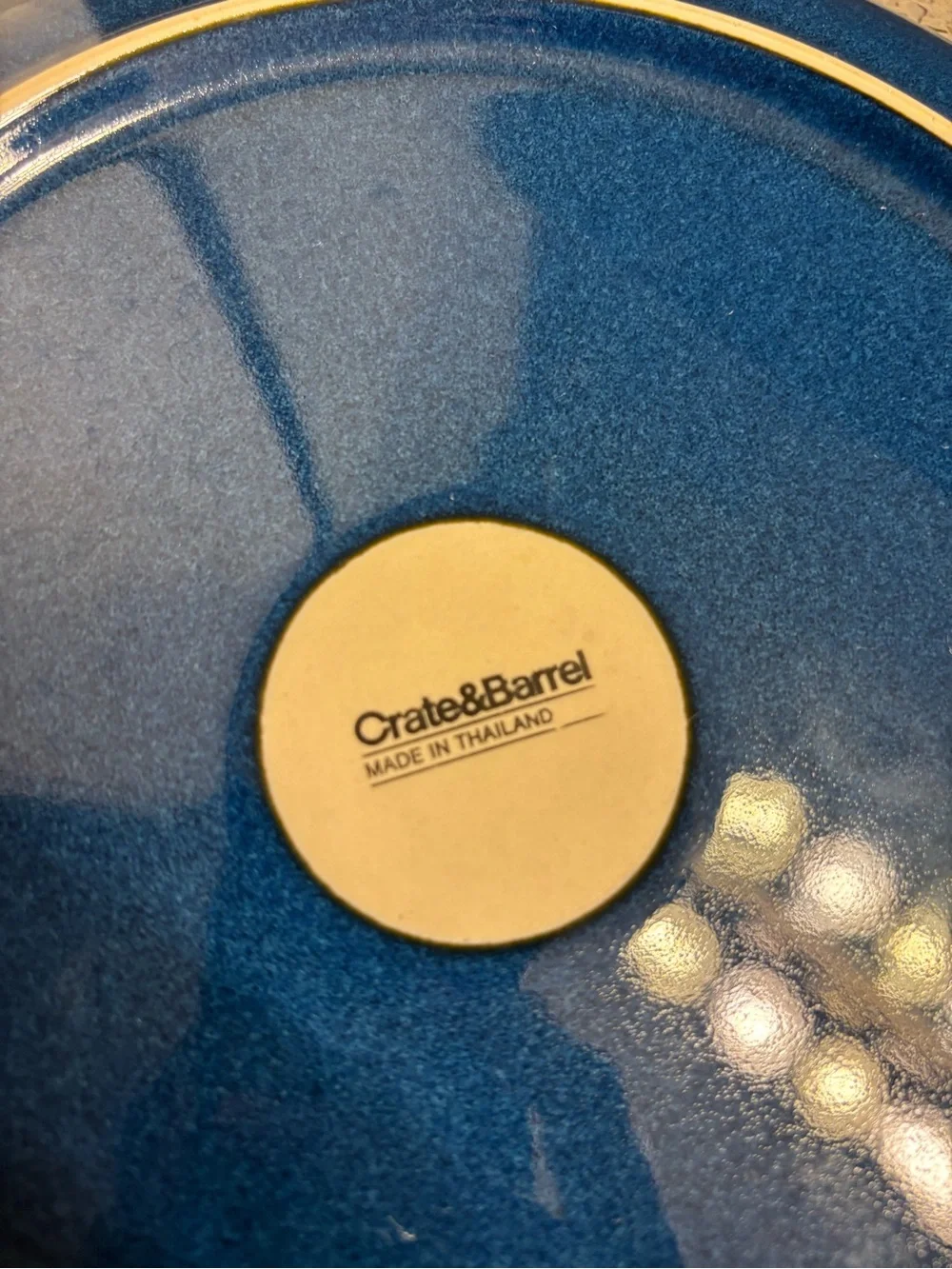 Crate & Barrel Blue Dinner Plates - Set of 2